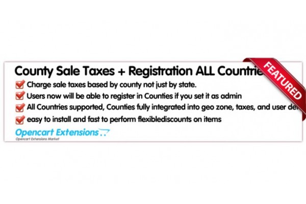 County Sale Taxes (worldwide)+ Registration