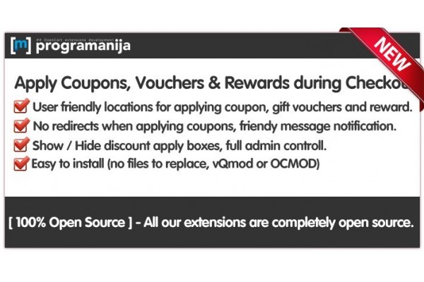Apply Coupon, Voucher and Reward Points During Checkout