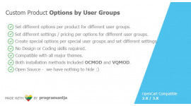 Different Product Options Per User Groups