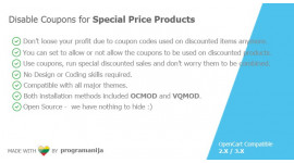 Disable Coupons for Special Price Products