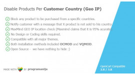 Disable Products Per Customer Country (Geo IP Tracking)