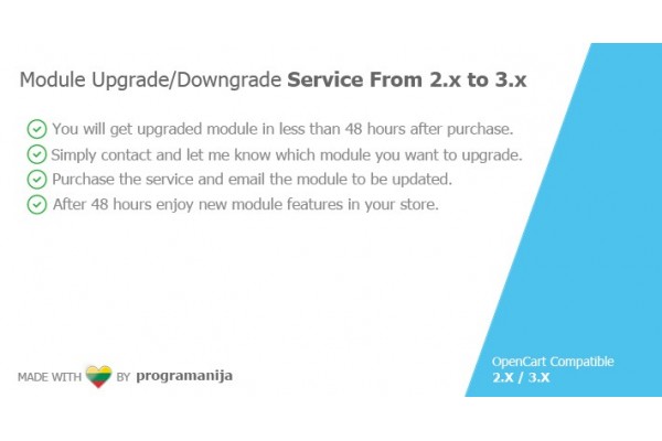 Module Upgrade / Downgrad Service From 2x to 3.x