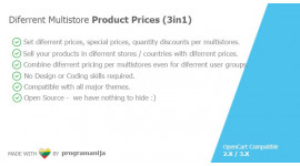 Diferrent / Individual Multistore Product Prices (3 in 1)